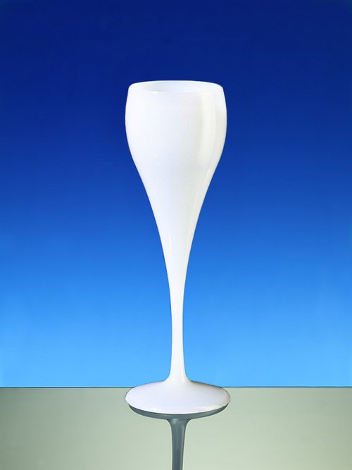 0,10 litre verre à Champagne blanc reutilisable