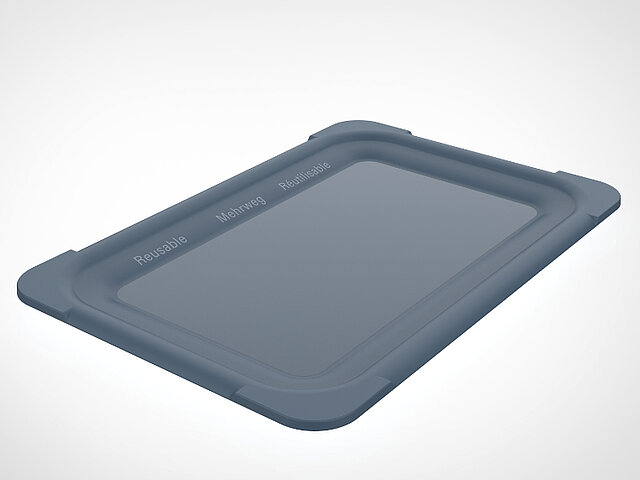 Plat à emporter réutilisable rectangulaire 20 x13,5 cm