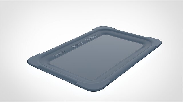 Mehrweg Imbiss Platte eckig 20 x13,5 cm