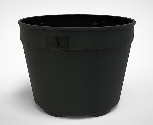 [Translate to FR:] CTG 260 Mehrwegbecher Coffee to go 0,20l, PP schwarz gefrostet